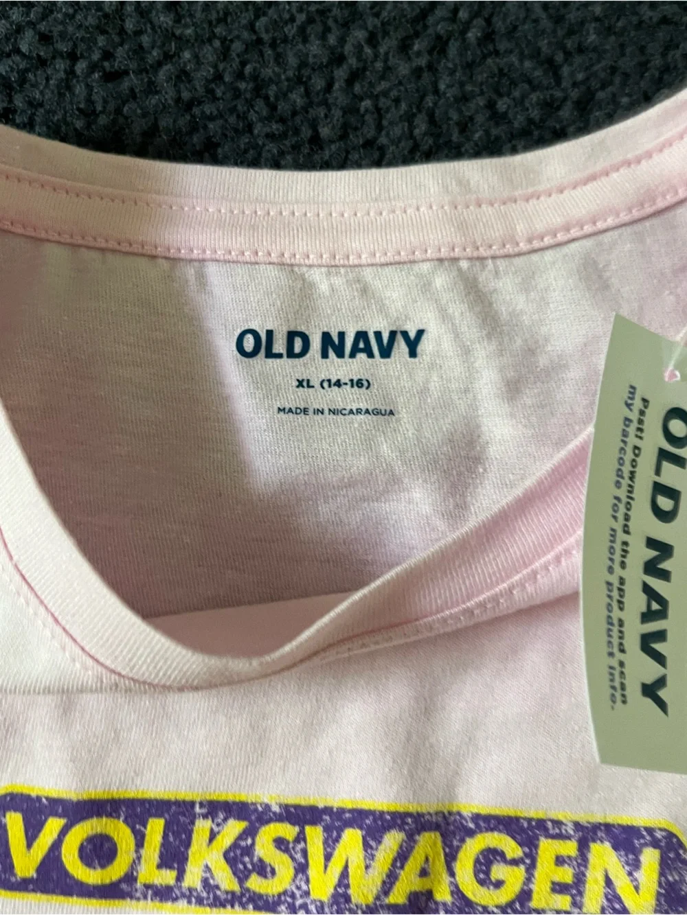 Old Navy Pink Volkswagen Beetle Graphic Tee